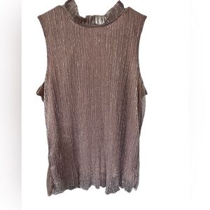 NWOT Adiva Shimmering Blush Sleeveless Blouse
